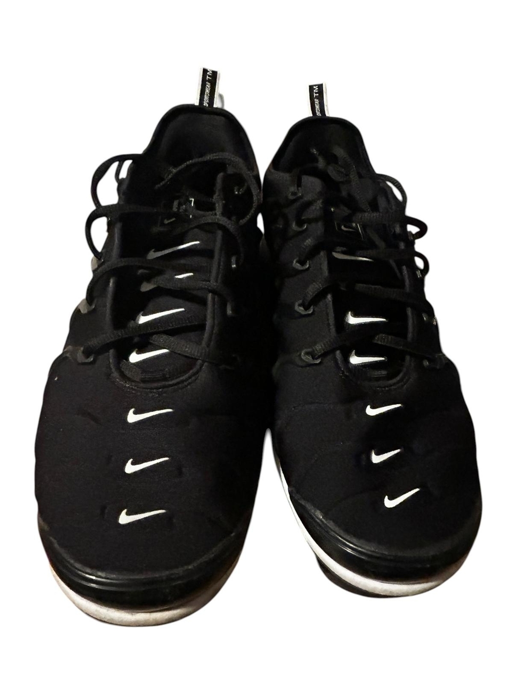 Nike Black Vapor Max Sneakers with White Swoosh Accents